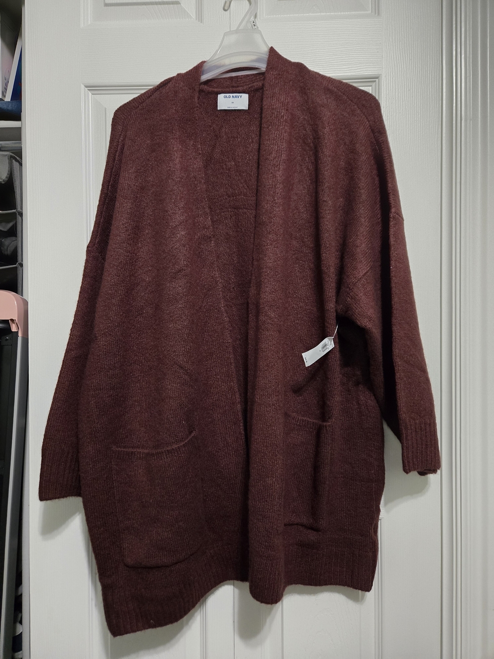 Old Navy Women's Open-Front Wine Cardigan Sweater